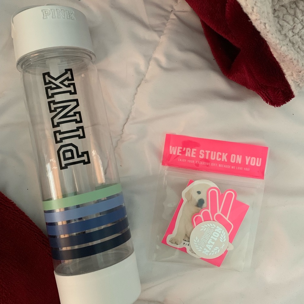 Pink water bottle